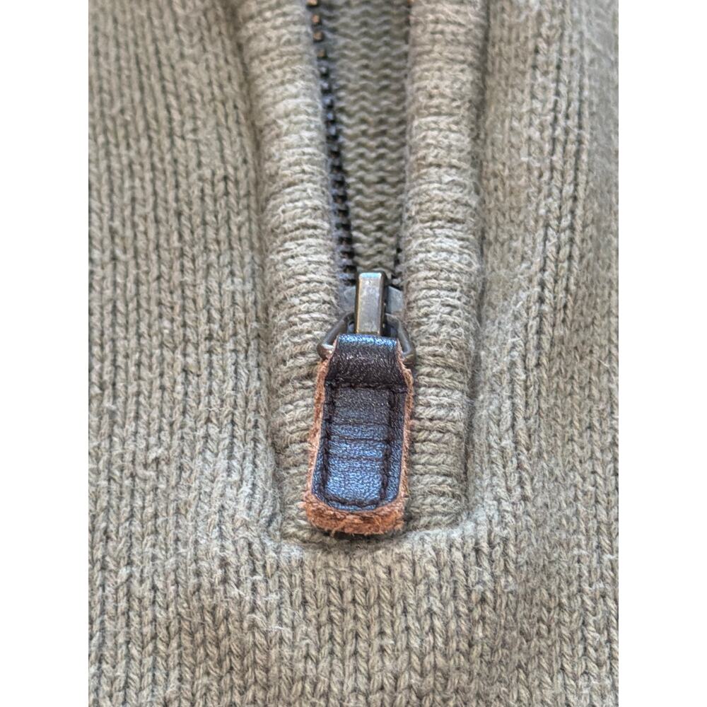 Oscar de la Renta 1/4 Zip Sweater Mens Green VTG Y2K Knit 90s Winter Casual - Picture 6 of 6
